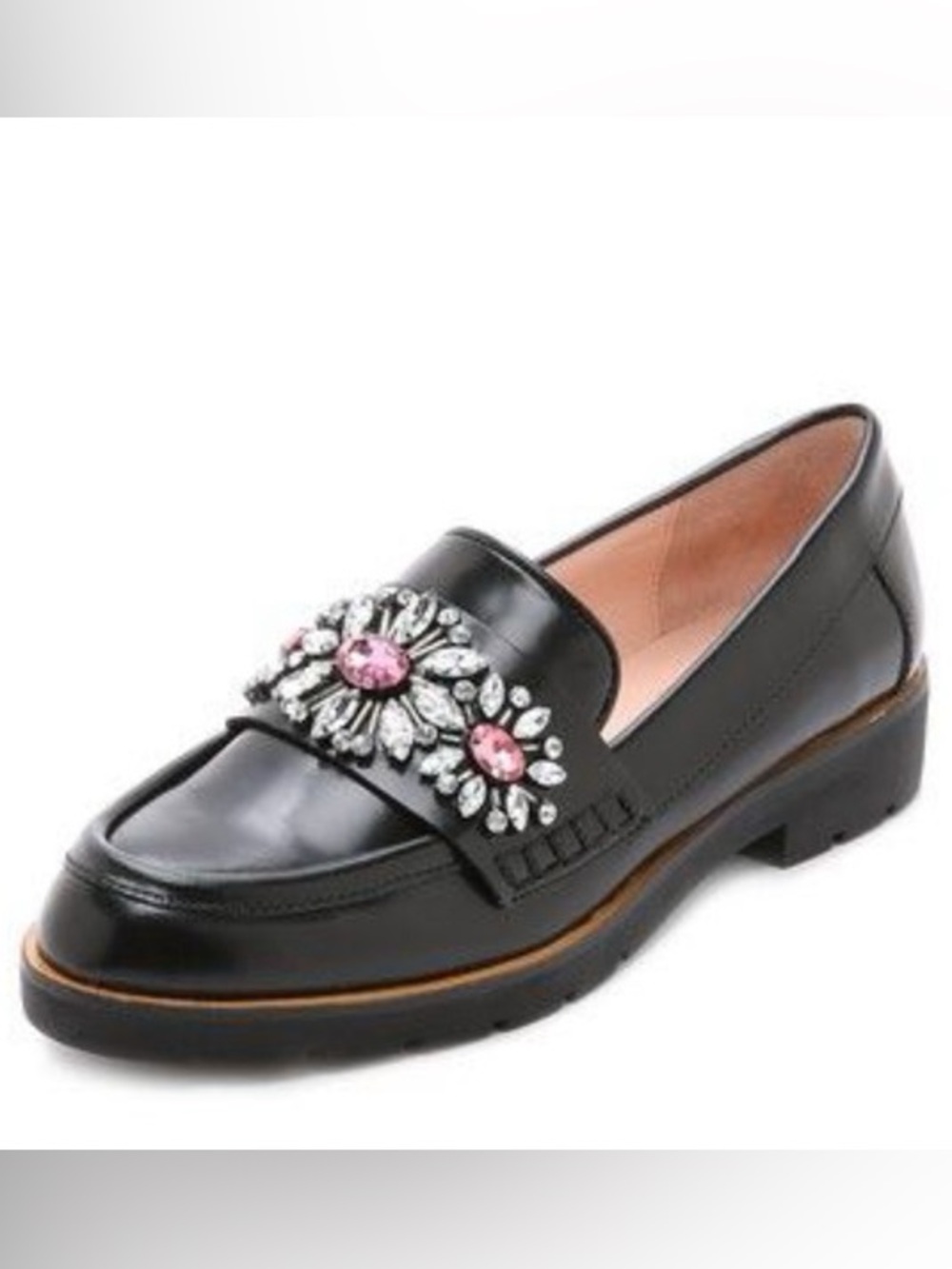 KATE SPADE 6 KARRY TOO OXFORDS LOAFERS jeweled/crystals
